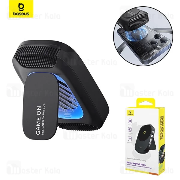 شارژر وایرلس مگنتی و فن خنک کننده موبایل بیسوس Baseus BS-PS036 توان 15 وات