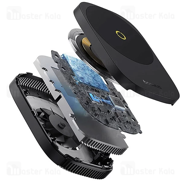 شارژر وایرلس مگنتی و فن خنک کننده موبایل بیسوس Baseus BS-PS036 توان 15 وات