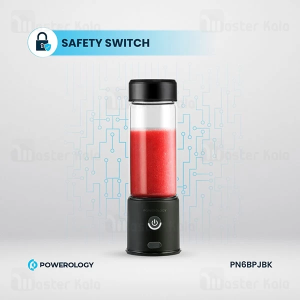 مخلوط کن قابل حمل شارژی پاورولوژی Powerology 6-Blade Portable Juicer PN6BPJBK