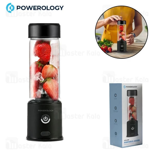 مخلوط کن قابل حمل شارژی پاورولوژی Powerology 6-Blade Portable Juicer PN6BPJBK