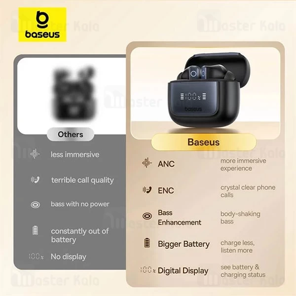 هندزفری بلوتوث دوگوش بیسوس Baseus 35 Bowie A00073800123