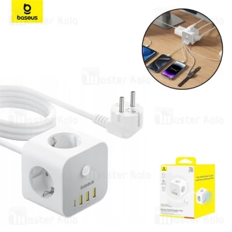 چند راهی و هاب شارژر 7 پورت بیسوس Baseus E00066401213-00 طول 1.5 متر توان 20 وات