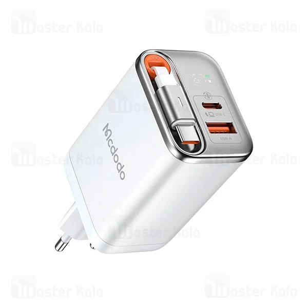 شارژر دیواری 2 پورت مک دودو Mcdodo CH-410 FreeGo GaN توان 67 وات همراه با کابل متصل