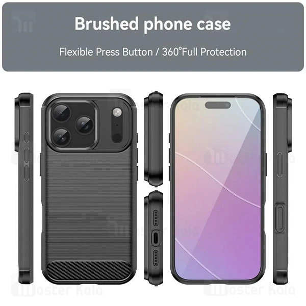 قاب فیبر کربنی آیفون Apple iPhone 17 Pro Max Rugged Armor Fiber Carbon