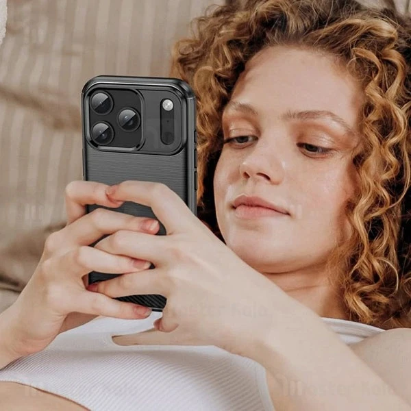 قاب فیبر کربنی آیفون Apple iPhone 17 Pro Max Rugged Armor Fiber Carbon