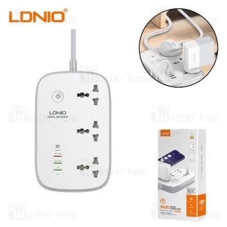 چند راهی برق و شارژر هوشمند الدینیو LDNIO SCW3451 دارای 4 پورت