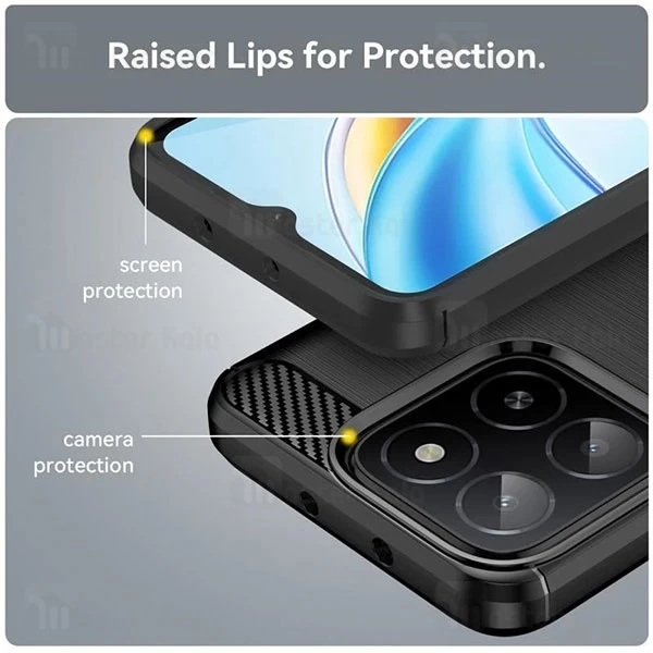 قاب فیبر کربنی هانر Honor X5B / X5B Plus Rugged Armor Fiber Carbon