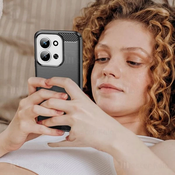 قاب فیبر کربنی شیائومی Xiaomi Redmi 15C 4G Rugged Armor Fiber Carbon