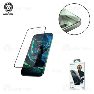 گلس تمام صفحه تمام چسب آیفون گرین لاین Apple iPhone 17 / 16 Pro Green Lion 9H Steve