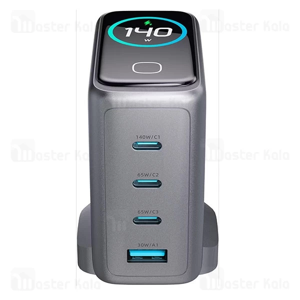 شارژر دیواری پاورولوژی Powerology Voltflow GaN Wall Charger PWGAN140W توان 140 وات