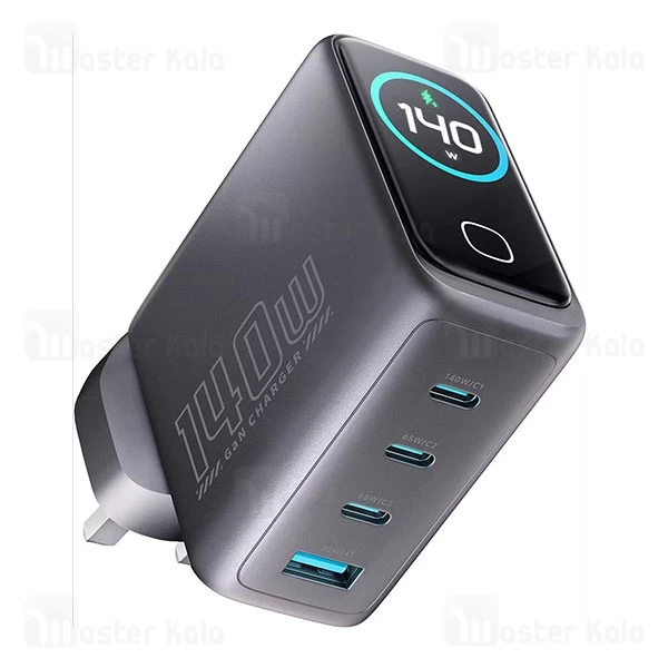 شارژر دیواری پاورولوژی Powerology Voltflow GaN Wall Charger PWGAN140W توان 140 وات