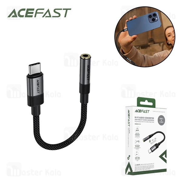 کابل تبدیل Type C به پورت AUX ایس فست ACEFAST J12 طول 15 سانتی متر