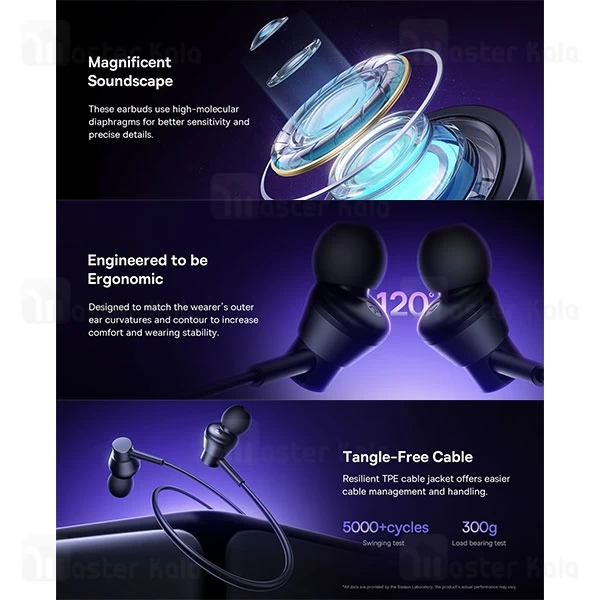 هندزفری سیمی بیسوس Baseus HZ11 Encok Large Moving Coils A00164200113