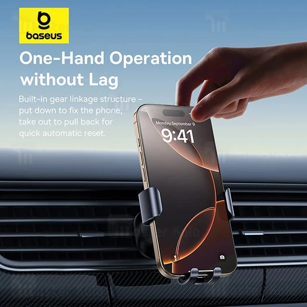 هولدر دریچه کولری بیسوس Baseus Metal Age Go Gravity Car Mount Holder C40478701123