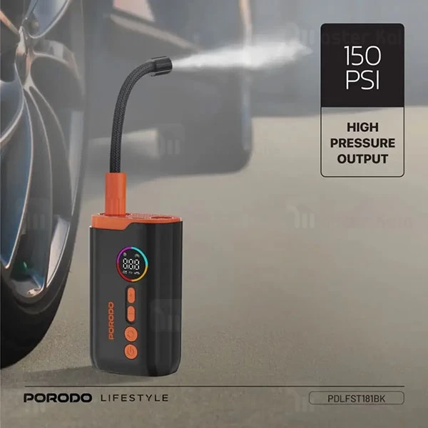 کمپرسور باد پرودو Porodo PD-LFST181 Lifestyle Air Inflator همراه با چراغ قوه