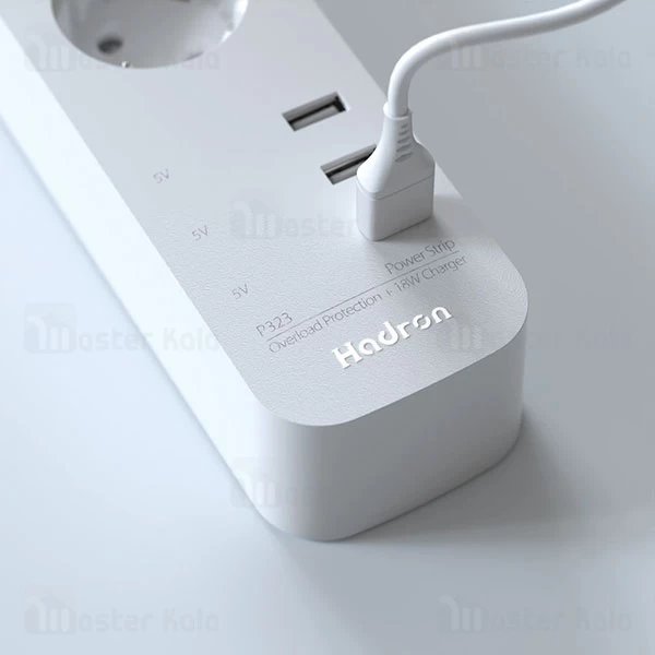 چند راهی برق و شارژر هادرون Hadron P323 دارای 3 پورت