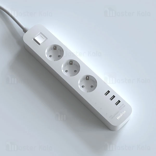 چند راهی برق و شارژر هادرون Hadron P323 دارای 3 پورت