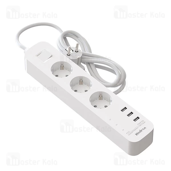 چند راهی برق و شارژر هادرون Hadron P323 دارای 3 پورت