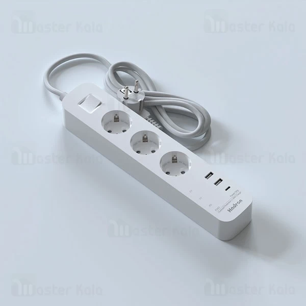 چند راهی برق و شارژر هادرون Hadron P343 GAN دارای 3 پورت