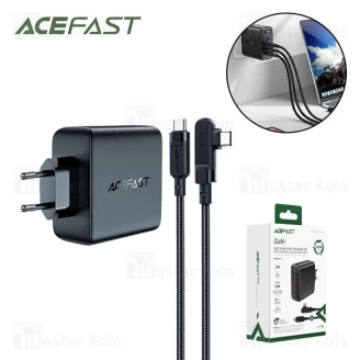 شارژر دیواری ایس فست ACEFAST A37 PD100W GaN Fast Charger توان 100 وات همراه با کابل