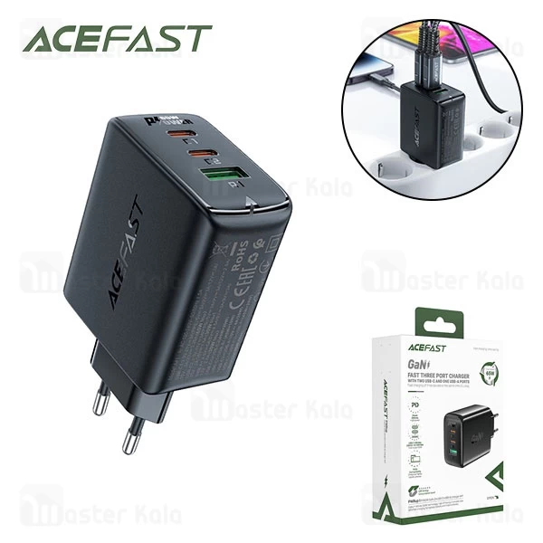 شارژر دیواری ایس فست ACEFAST A41 PD65W GaN Fast Charger توان 65 وات