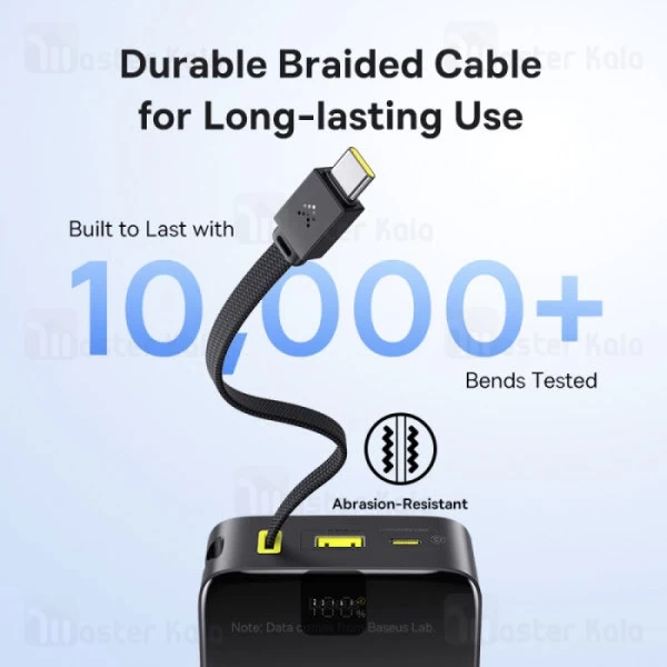 پاوربانک 20000 بیسوس Baseus EnerFill FC51 Bipow 2 Pro E0027701 توان 22.5 وات با کابل Type C متصل