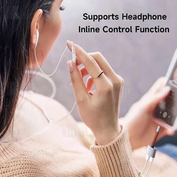 تبدیل Type C اتصال همزمان هندزفری و شارژر Mcdodo CA-3370 Audio Adapter Type C توان 60 وات