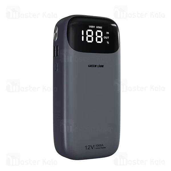 پاوربانک و جامپ استارتر خودرو  10000 میلی آمپر گرین لاین Green Lion Flex Power GNFLXJUMP10GY