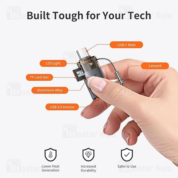 تبدیل OTG تایپ سی به USB3.0 و رم ریدر مک دودو Mcdodo OT-7600