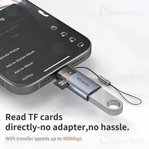 تبدیل OTG لایتنینگ به USB3.0 و رم ریدر مک دودو Mcdodo OT-7850