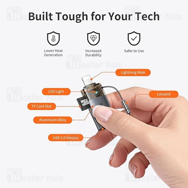 تبدیل OTG لایتنینگ به USB3.0 و رم ریدر مک دودو Mcdodo OT-7850