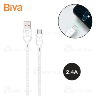 کابل میکرو یو اس بی بیوا Biva C-06V طول 1 متر شدت جریان 2.4 آمپر