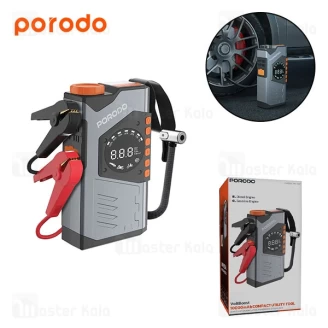 پاوربانک 10000 و کمپرسور باد و جامپ استارتر خودرو پرودو Porodo PDPBA10GY