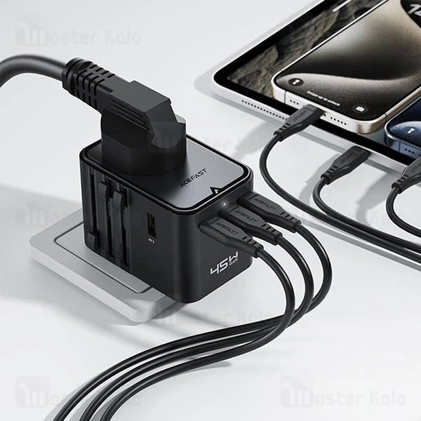 شارژر دیواری و مبدل برق ایس فست ACEFAST Z8 PD45W GaN Fast Charger