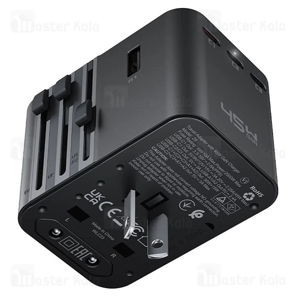 شارژر دیواری و مبدل برق ایس فست ACEFAST Z8 PD45W GaN Fast Charger