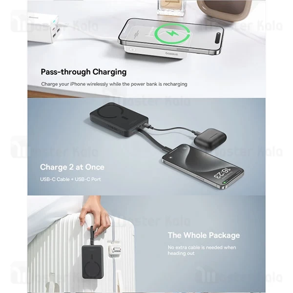 پاوربانک 10000 مگنتی بیسوس Baseus P1002210B223 Magnetic Mini