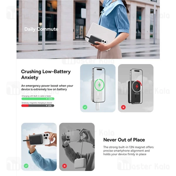 پاوربانک 10000 مگنتی بیسوس Baseus P1002210B223 Magnetic Mini