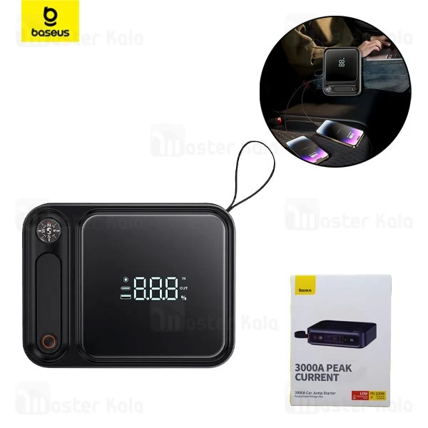 پاوربانک و جامپ استارتر بیسوس Baseus 3000A Car Jump Starter C00251400111-00 