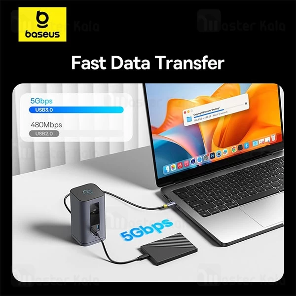 هاب 11 پورت مک بوک بیسوس Baseus BS-OH174 Spacemate B00568102813