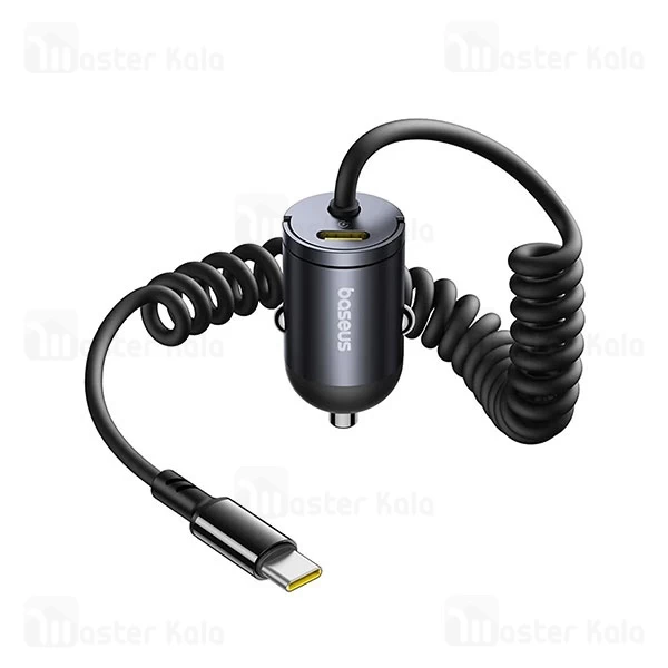 شارژر فندکی بیسوس Baseus Tiny Star Mini Car Charger C00035001121-01 توان 30 وات همراه با کابل متصل