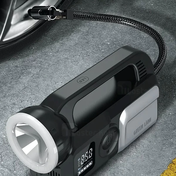 پاوربانک 24000 و کمپرسور باد و جامپ استارتر خودرو گرین لاین Green Lion Savior 12V Jump Starter