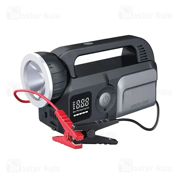 پاوربانک 24000 و کمپرسور باد و جامپ استارتر خودرو گرین لاین Green Lion Savior 12V Jump Starter