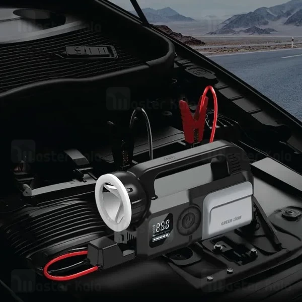 پاوربانک 24000 و کمپرسور باد و جامپ استارتر خودرو گرین لاین Green Lion Savior 12V Jump Starter