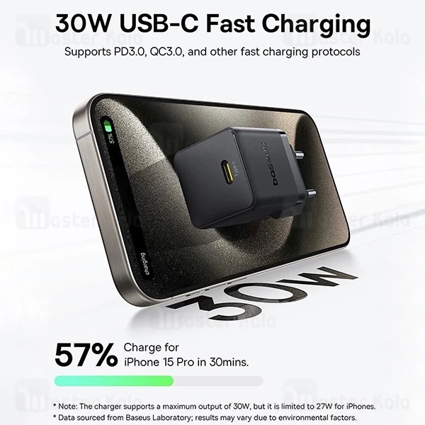 شارژر دیواری بیسوس Baseus Palm 30W P1011160A213-00 توان 30 وات