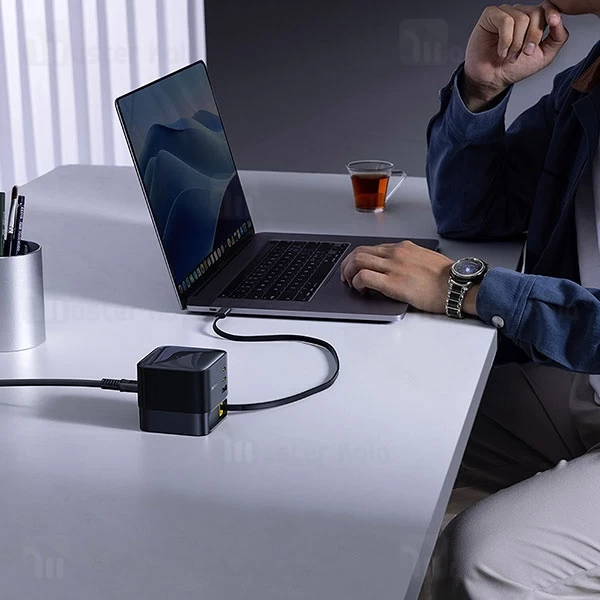 هاب شارژر 3 پورت بیسوس Baseus P10164001123 Super GaN 100W توان 100 وات