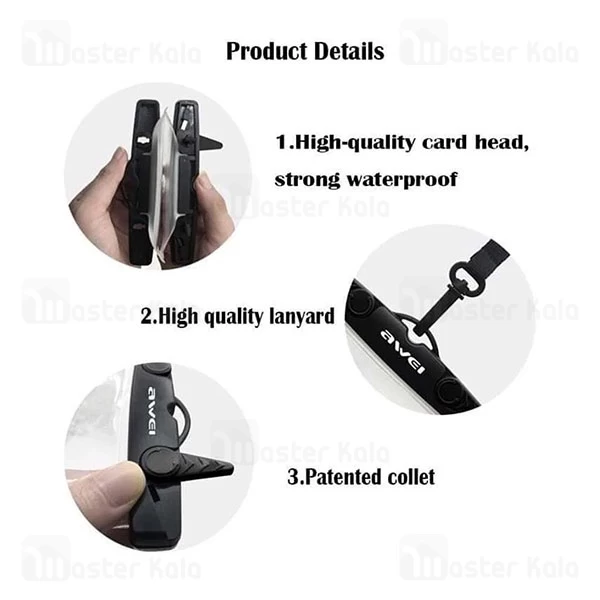 کیف ضد آب اوی Awei X34 Waterproof Phone Bag سازگار با گوشی‌های تا 6.5 اینچ