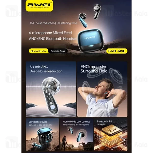 هندزفری بلوتوث اوی Awei TA11 ANC