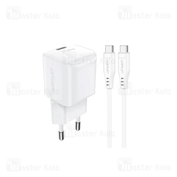 شارژر دیواری ایس فست ACEFAST A77 Set PD30W GaN توان 30 وات همراه با کابل