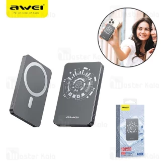 پاوربانک وایرلس فوق نازک 10000 مگنتی اوی Awei P113K توان 22.5 وات