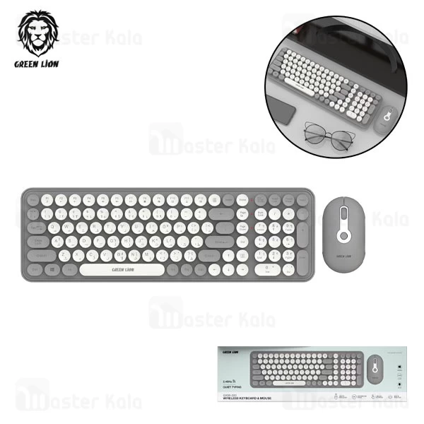 موس و کیبورد وایرلس گرین لاین Green Lion GKM-300 GNGKM300WKGY